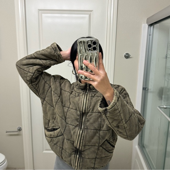 Free People Jackets & Blazers - free people dolman jacket olive green